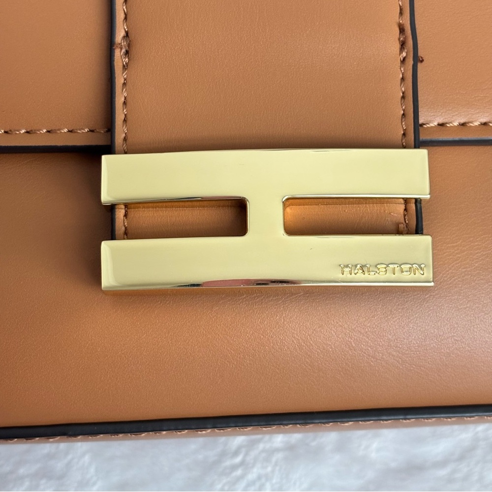 H by HALSTON Lizzy Oak Faux Leather Shoulder Bag--NWT - Picture 7 of 16